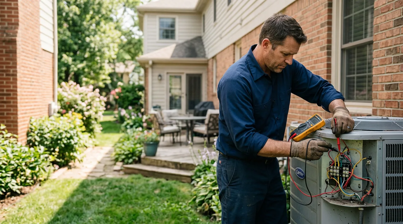 HVAC technician working near Reedsville, WV